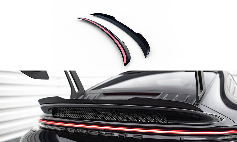 Niedriger Spoiler CAP für Porsche 911 992 GT3 schwarz Hochglanz