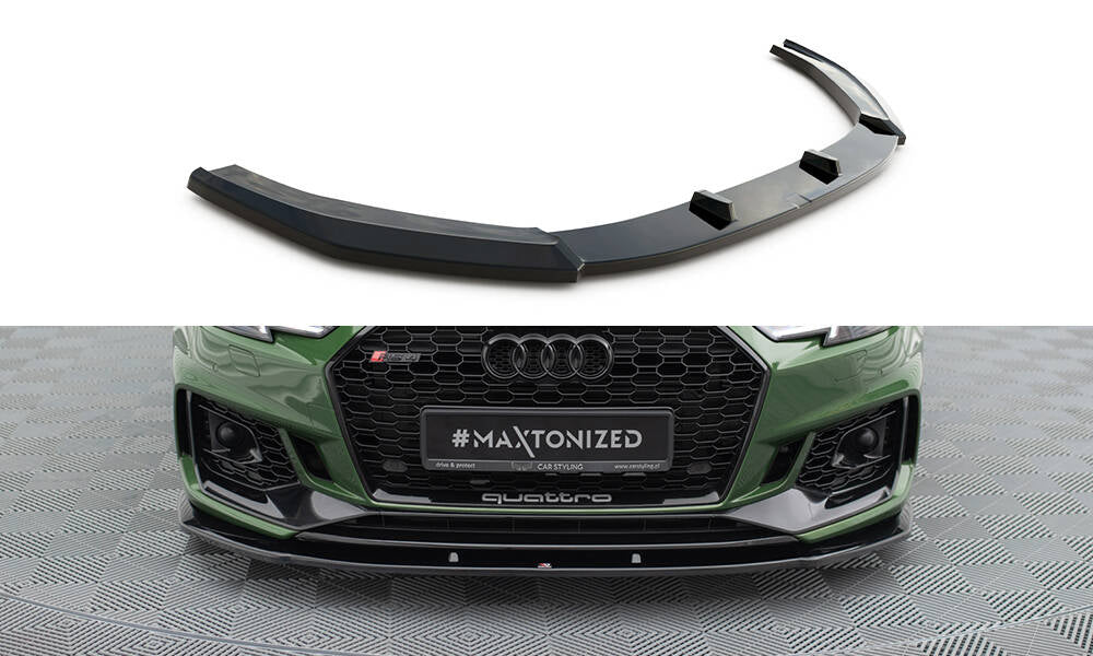 Front Ansatz V.1 für Audi RS4 B9 schwarz Hochglanz