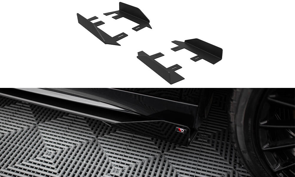 Seitenschweller Flaps für Mercedes-AMG A35 W177 Facelift schwarz Hochglanz