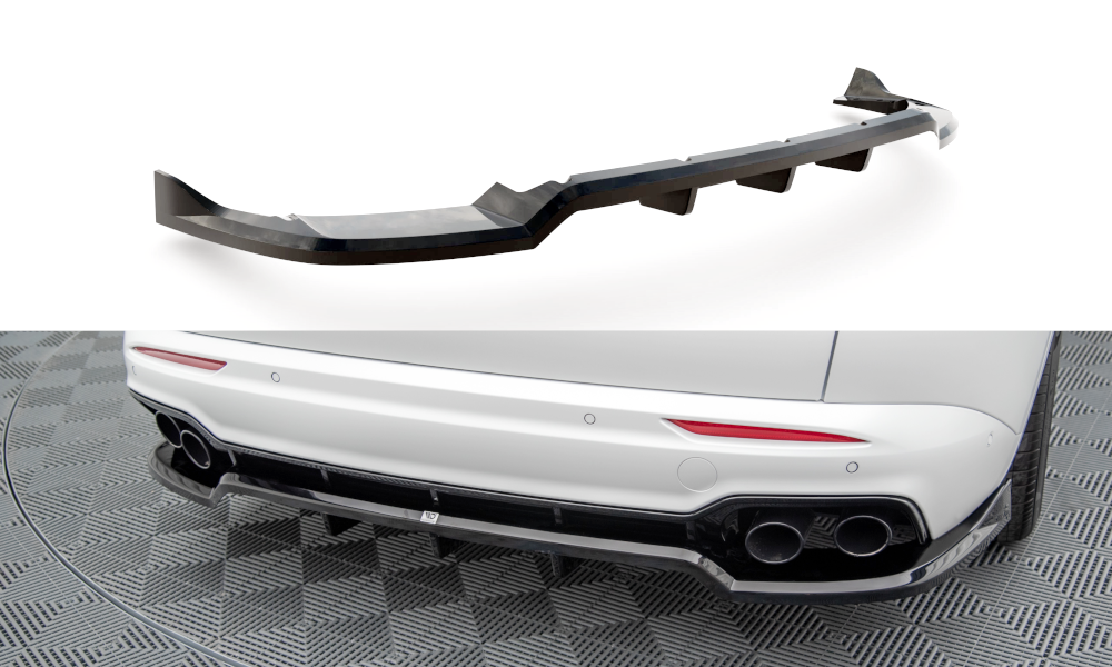Mittlerer Cup Diffusor DTM Look Heck Ansatz für Maserati Grecale GT / Modena Mk1 schwarz Hochglanz