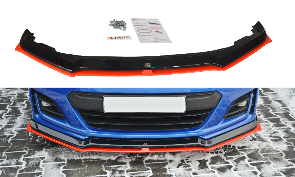 Front Ansatz V.5 für Subaru BRZ Mk1 Facelift schwarz Hochglanz