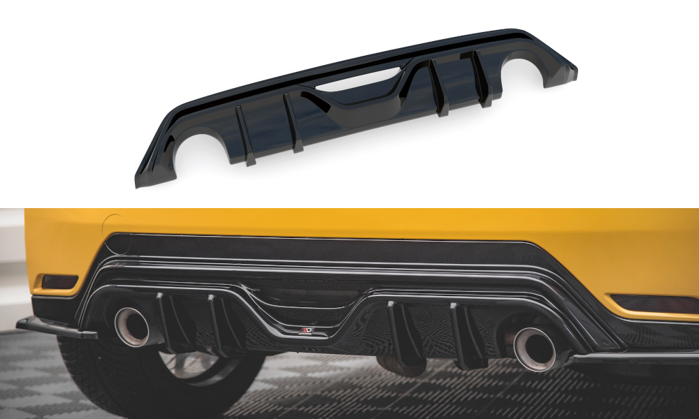Diffusor Heck Ansatz für Toyota GR Yaris Mk4 schwarz Hochglanz