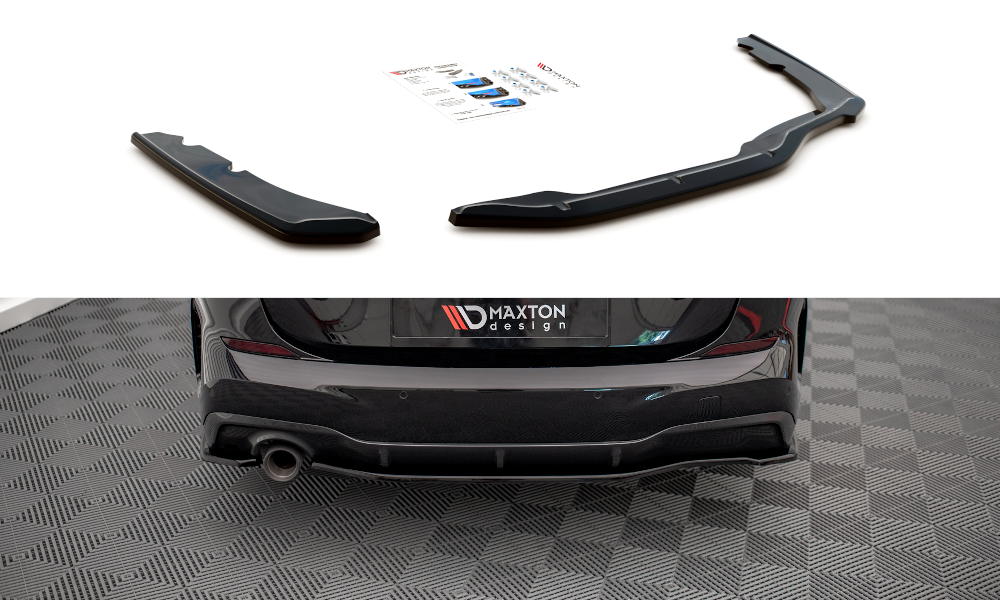 Heck Ansatz Flaps Diffusor für BMW 2 Gran Coupe M-Paket F44 schwarz Hochglanz