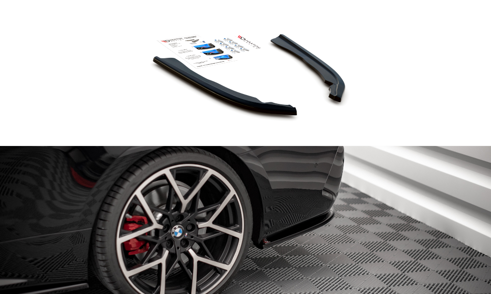 Heck Ansatz Flaps Diffusor V.1 für BMW 4er M-Paket G22 / G23 / G22 Facelift / G23 Facelift schwarz Hochglanz