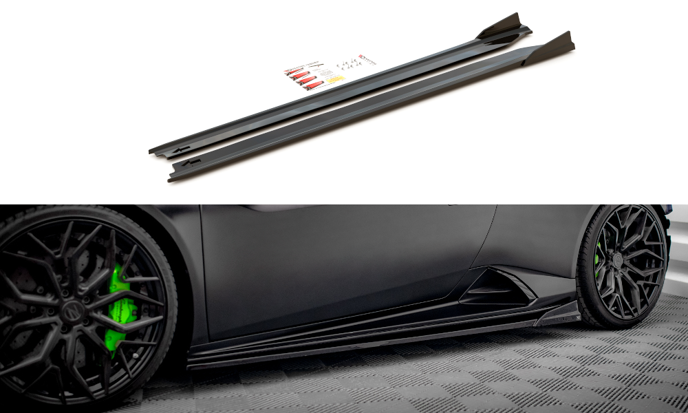 Seitenschweller Ansatz für Lamborghini Huracan EVO schwarz Hochglanz