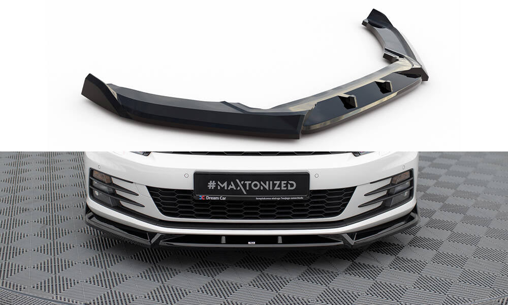 Front Ansatz V.2 für VW Scirocco Mk3 Facelift schwarz Hochglanz