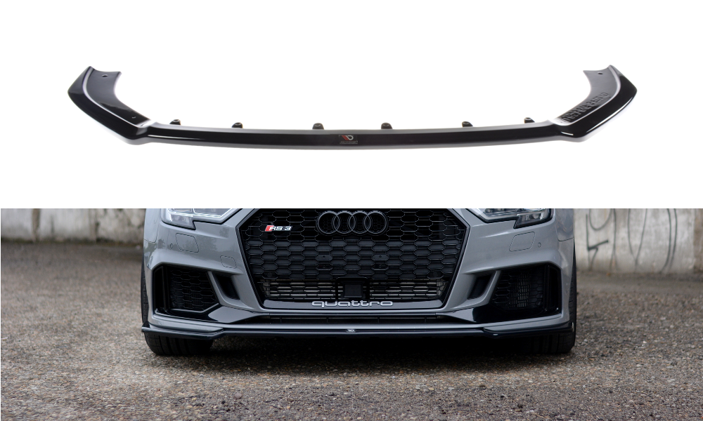Front Ansatz V.2 für Audi RS3 8V FL Limousine schwarz Hochglanz