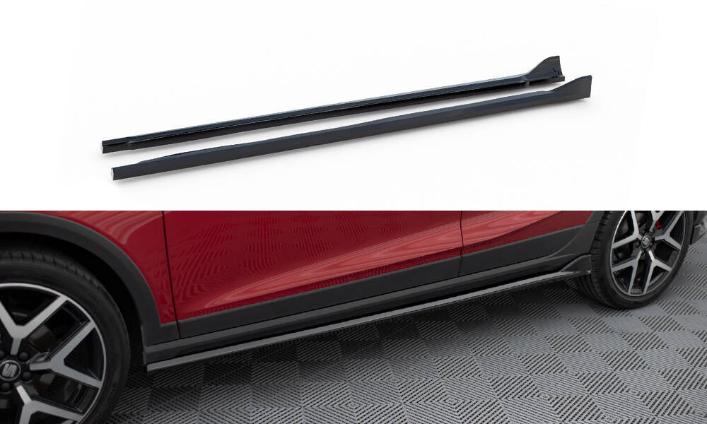 Seitenschweller Ansatz für Seat Arona FR Mk1 schwarz Hochglanz