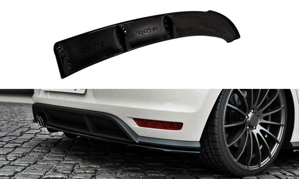 Diffusor Heck Ansatz für DTM LOOK VW Polo GTI Mk5 Facelift schwarz Hochglanz