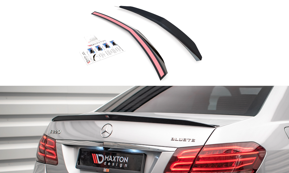 Spoiler CAP für Mercedes-Benz E63 AMG / AMG-Line / Standard Limousine W212 Facelift schwarz Hochglanz