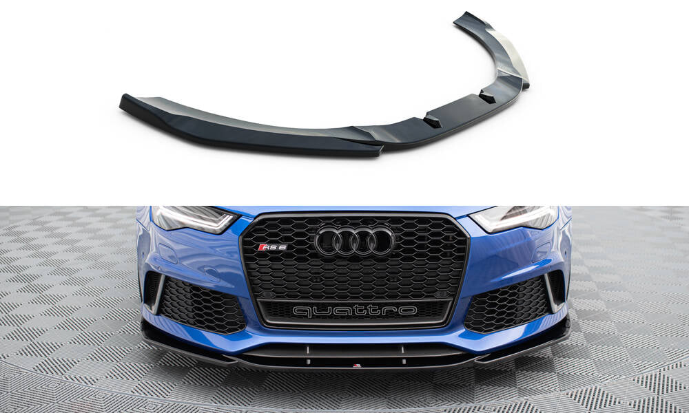 Front Ansatz V.3 für Audi RS6 C7 / C7 Facelift schwarz Hochglanz