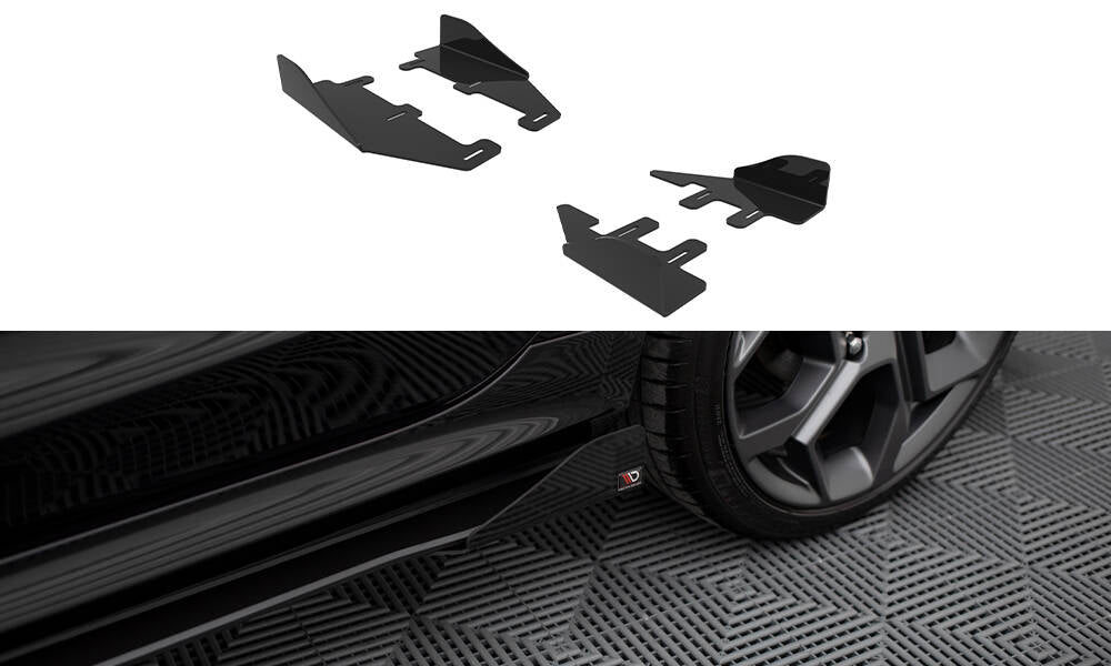 Seitenschweller Flaps für Ford Fiesta ST / ST-Line Mk8 schwarz Hochglanz