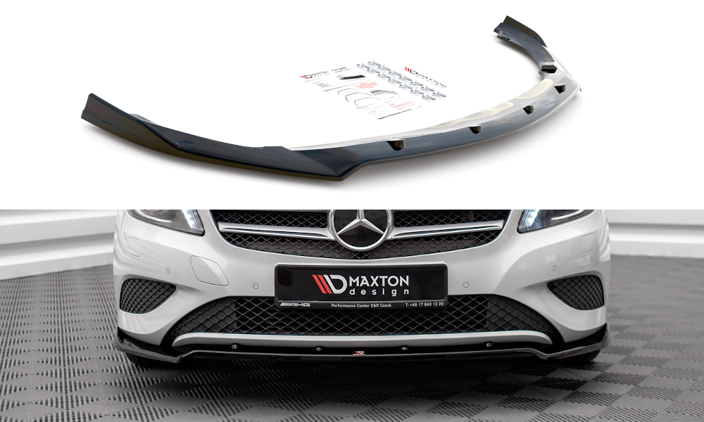 Front Ansatz V.2 für Mercedes-Benz A W176 schwarz Hochglanz