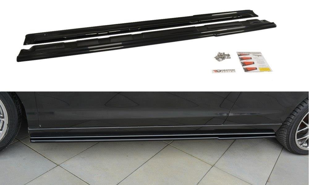 Seitenschweller Ansatz für Renault Laguna mk 3 Coupe schwarz Hochglanz