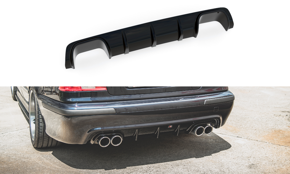 Diffusor Heck Ansatz für BMW M5 / 5 M-Paket E39 schwarz Hochglanz