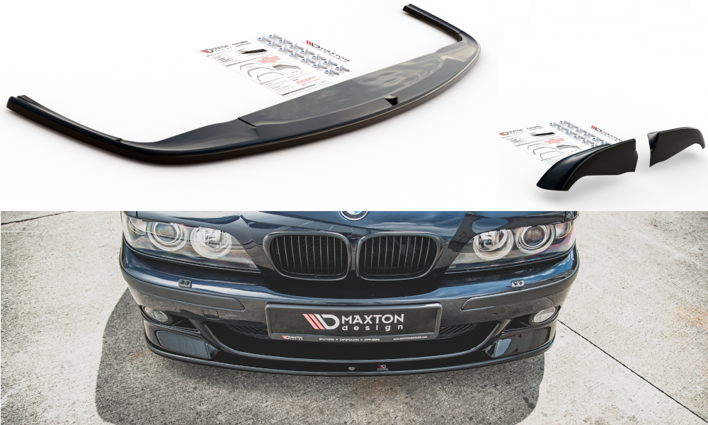 Front Ansatz für Seite + Front Ansatz für BMW M5 / 5 M-Paket E39 schwarz Hochglanz