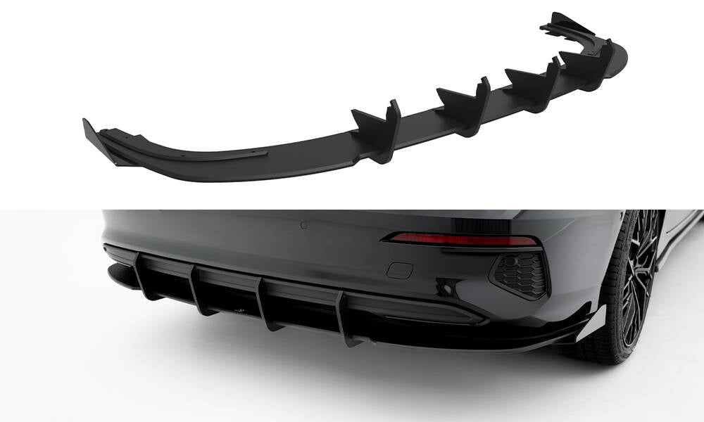 Street Pro Heckschürze + Flaps für Audi A3 Limousine 8Y schwarz Hochglanz