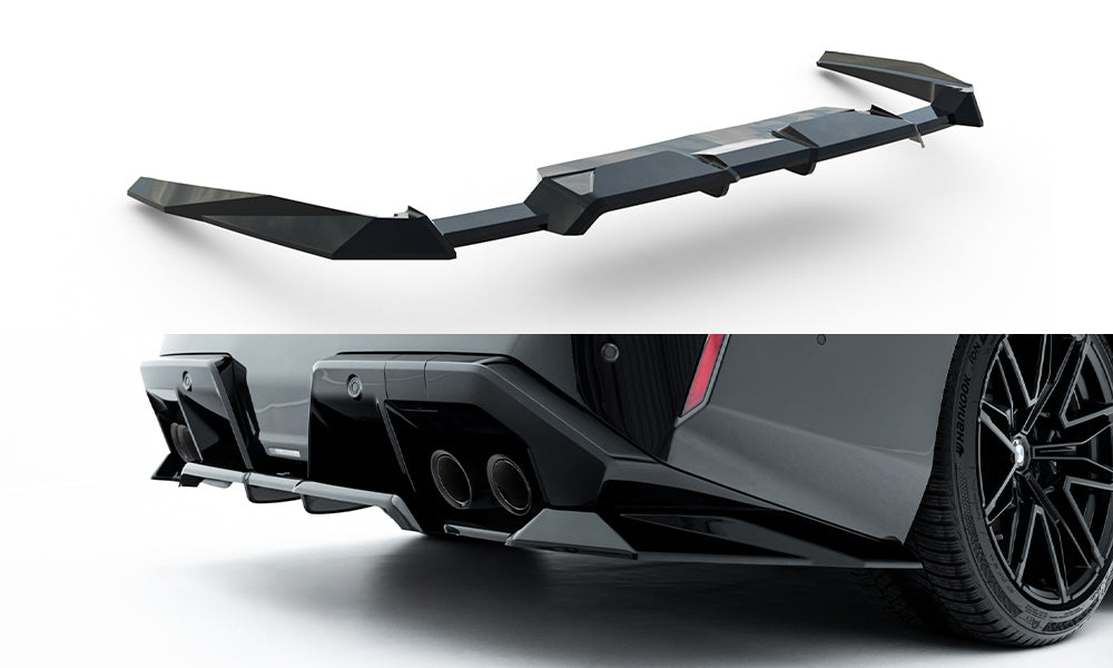 Mittlerer Cup Diffusor DTM Look Heck Ansatz für BMW M5 Limousine / Touring G90 schwarz Hochglanz