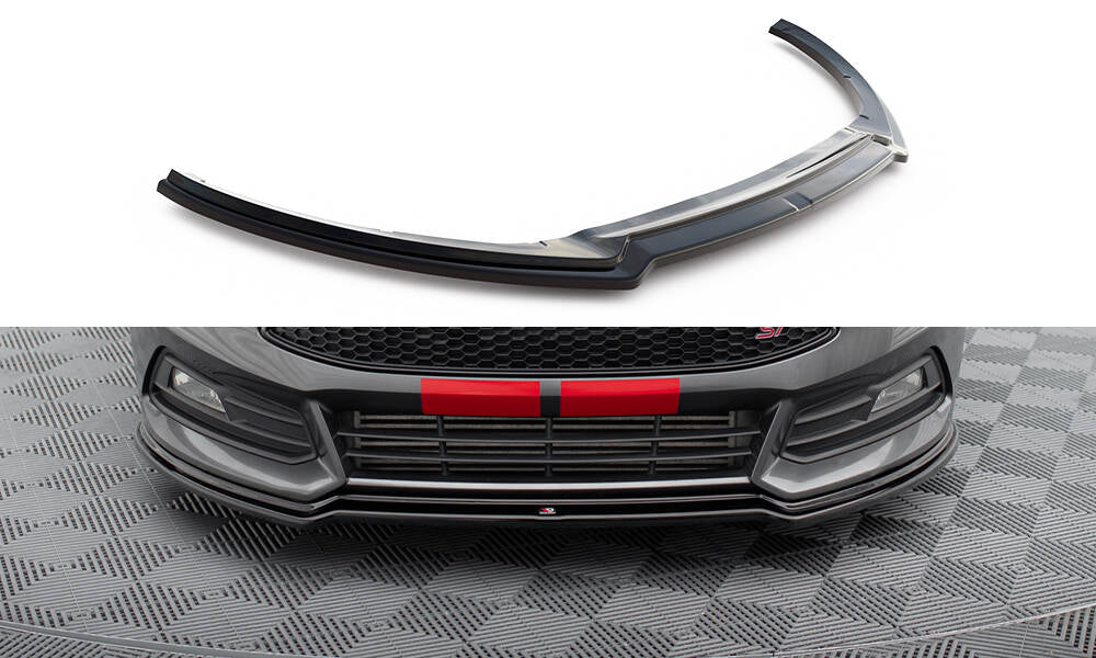 Front Ansatz V.3 für Ford Focus ST Mk3 FL schwarz Hochglanz