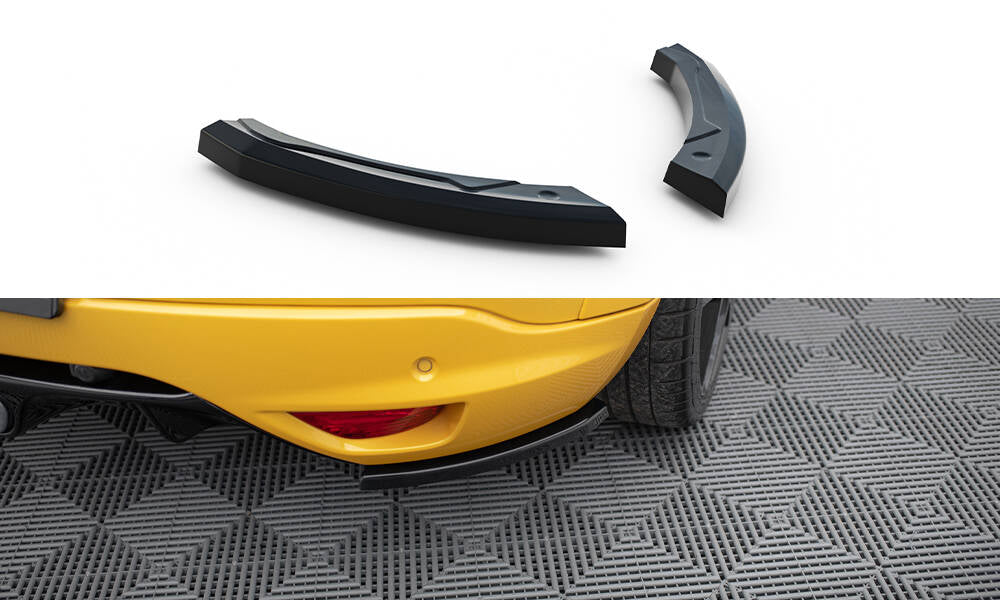 Heck Ansatz Flaps Diffusor für RENAULT MEGANE 3 RS schwarz Hochglanz