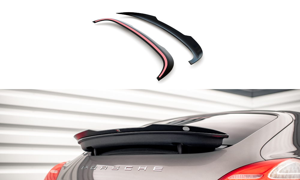 Spoiler CAP für Porsche Panamera / Panamera Diesel 970 schwarz Hochglanz