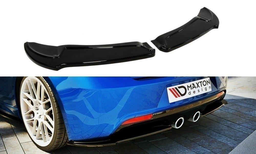 Heck Ansatz Flaps Diffusor für VW GOLF 6 R schwarz matt