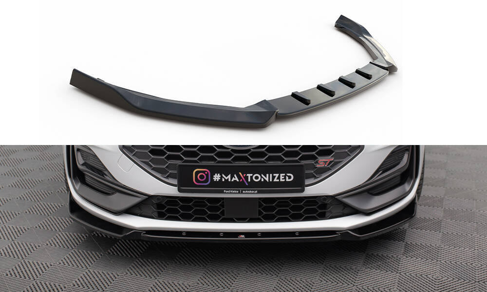 Front Ansatz V.7 für Ford Focus ST / ST-Line Mk4 Facelift schwarz Hochglanz