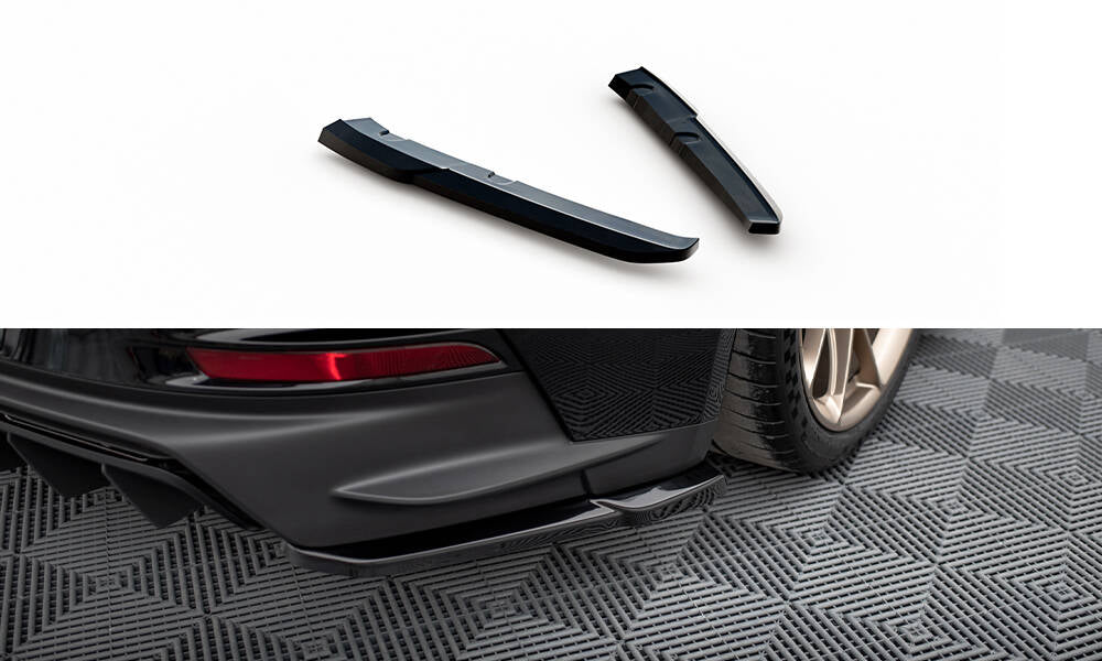 Heck Ansatz Flaps Diffusor für Porsche 911 992 GT3 schwarz Hochglanz