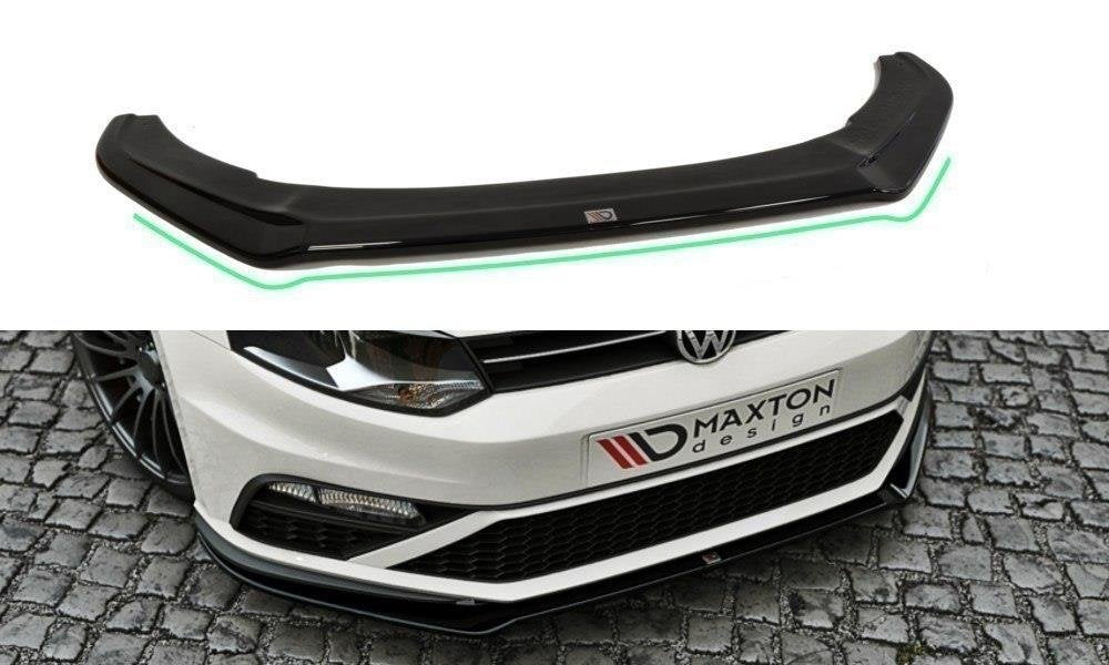 Front Ansatz V.2 für VW Polo GTI Mk5 Facelift schwarz Hochglanz