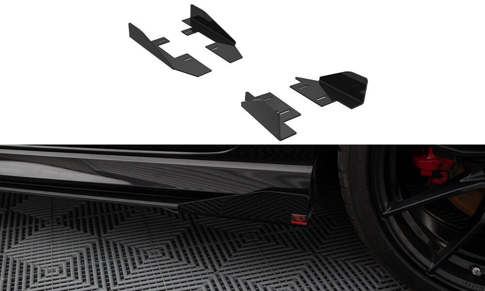 Seitenschweller Flaps für Audi RS3 Limousine 8V Facelift schwarz Hochglanz