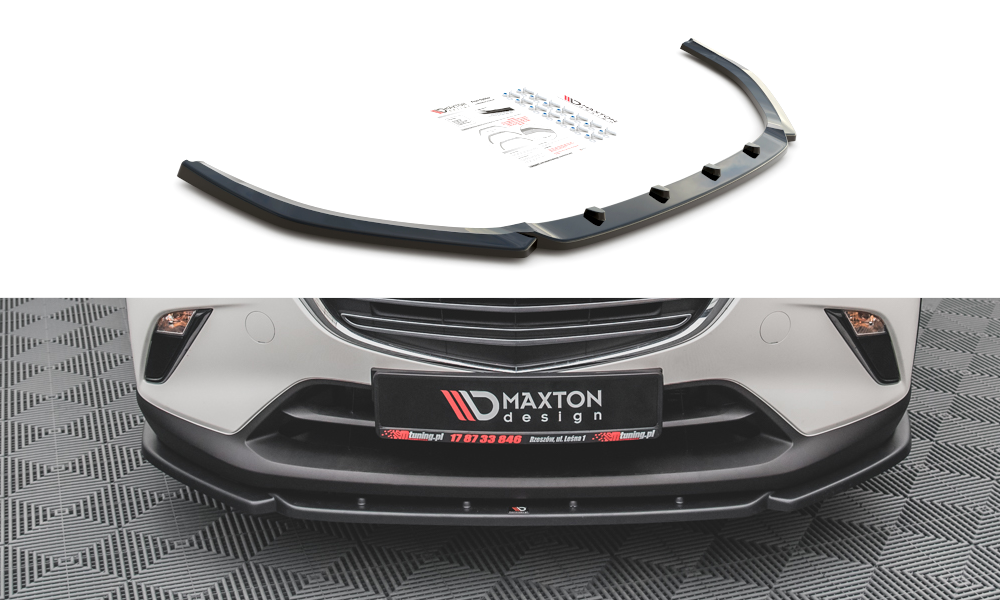 Front Ansatz V.2 für Mazda CX-3 schwarz Hochglanz