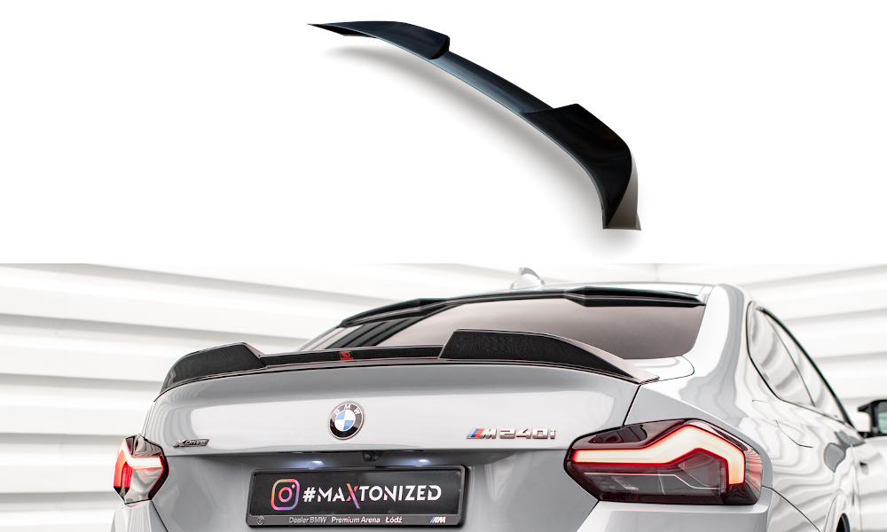 Spoiler CAP 3D für BMW 2 Coupe G42 / M2 G87 schwarz Hochglanz