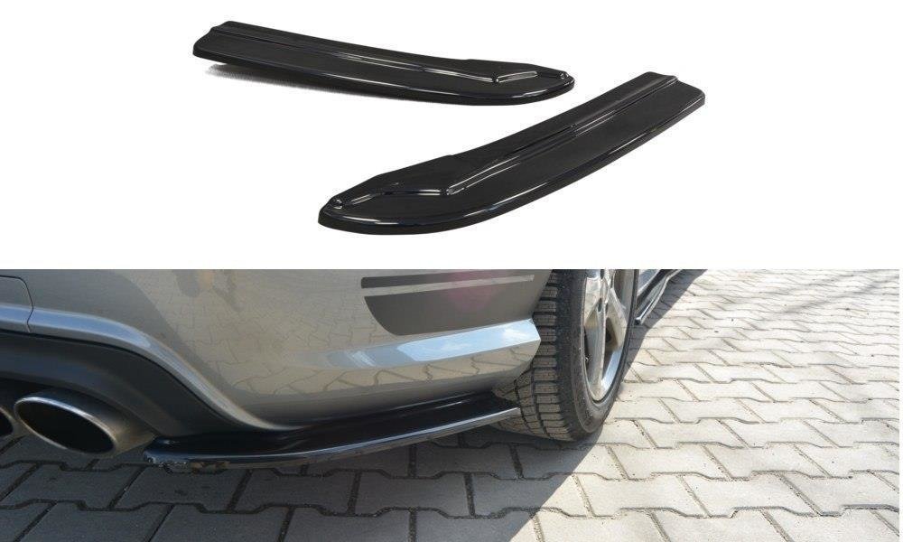 Heck Ansatz Flaps Diffusor für Mercedes-Benz C Limousine / Kombi AMG-Line W204 / S204 schwarz Hochglanz