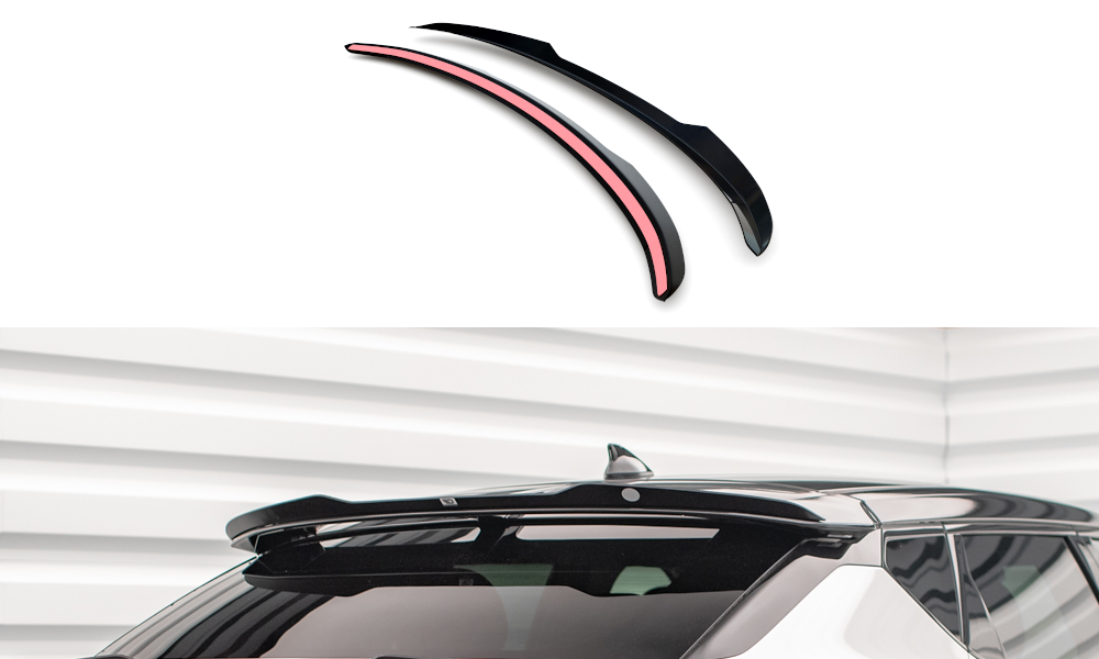 Höher Spoiler CAP für Kia EV6 Mk1 schwarz Hochglanz