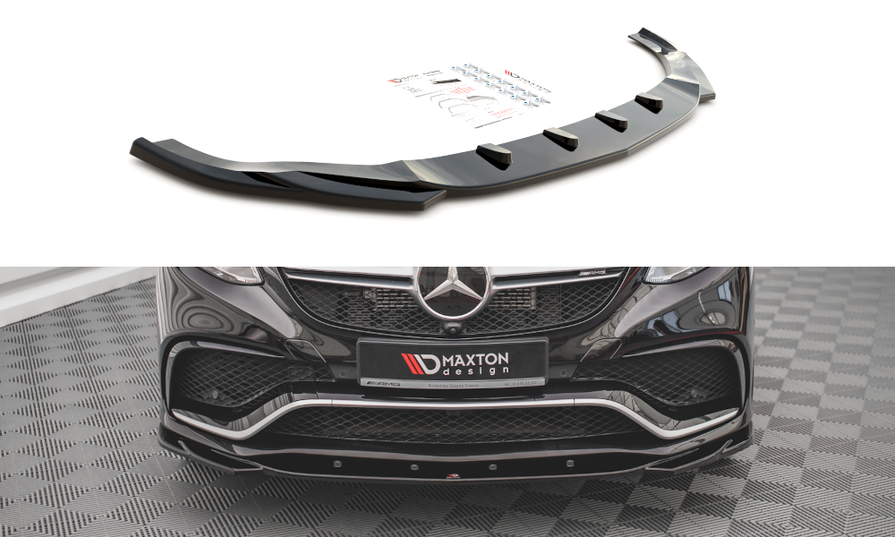 Front Ansatz V.2 für Mercedes-Benz GLE Coupe / SUV 63 AMG C292 / W166 schwarz Hochglanz
