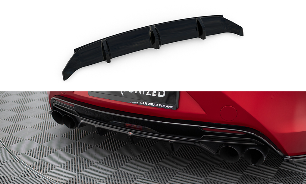 Diffusor Heck Ansatz für Lexus LC 500 schwarz Hochglanz