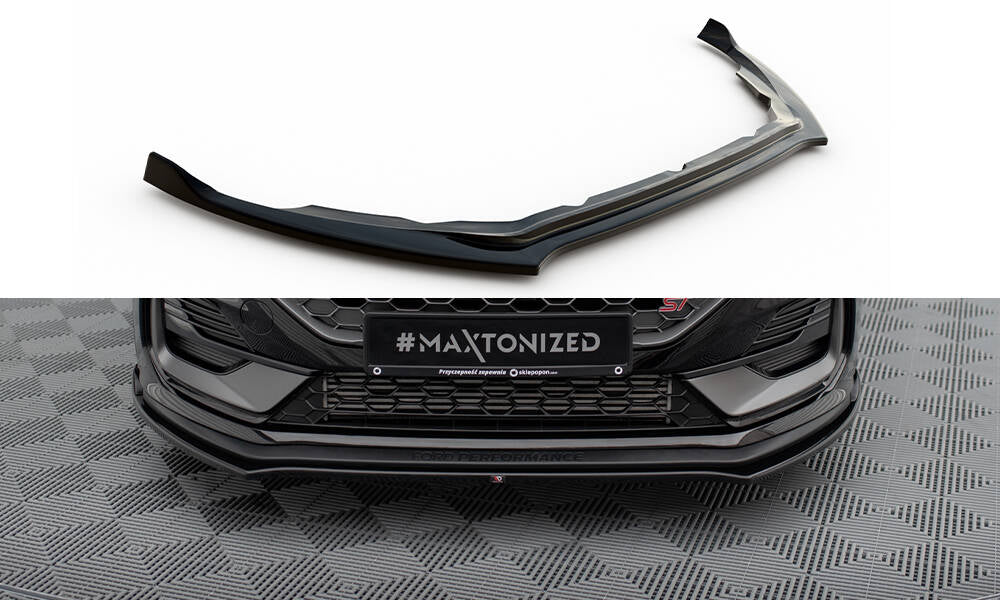 Front Ansatz V.1 für Ford Fiesta ST / ST-line Mk8 Facelift schwarz Hochglanz