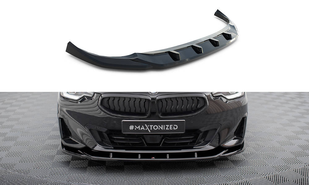 Front Ansatz V.3 für BMW 2 Coupe G42 schwarz Hochglanz