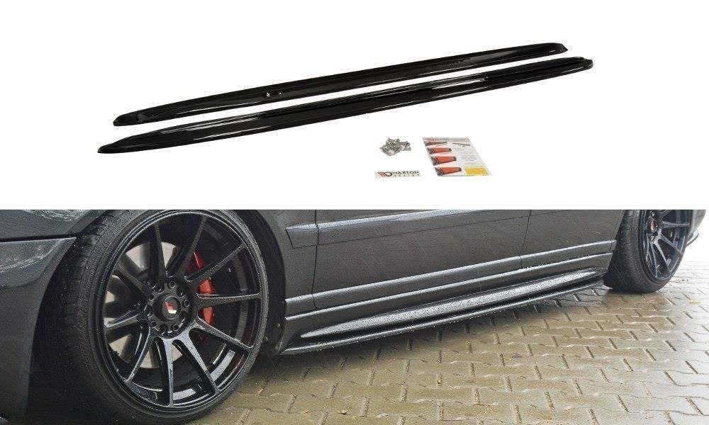 Seitenschweller Ansatz für AUDI S4 B5 schwarz Hochglanz