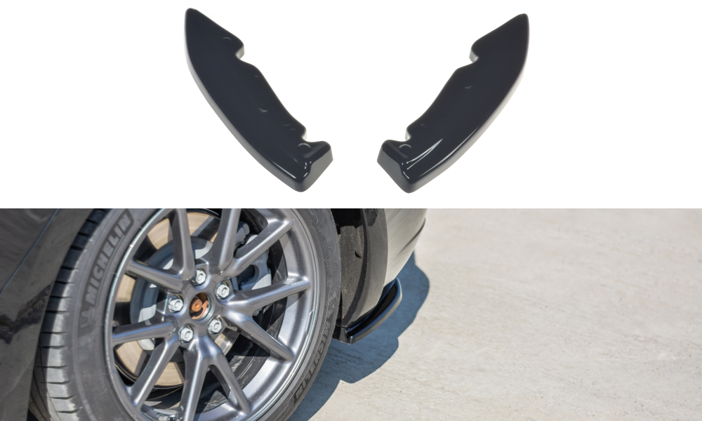 Heck Ansatz Flaps Diffusor für Tesla Model 3 schwarz Hochglanz