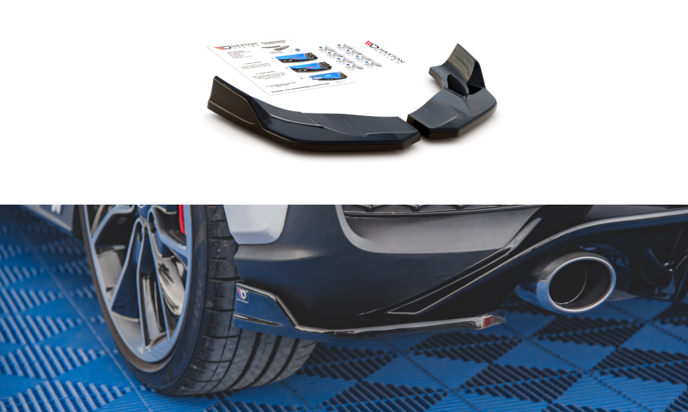 Heck Ansatz Flaps Diffusor V.4 für Hyundai I30 N Mk3 Hatchback schwarz Hochglanz