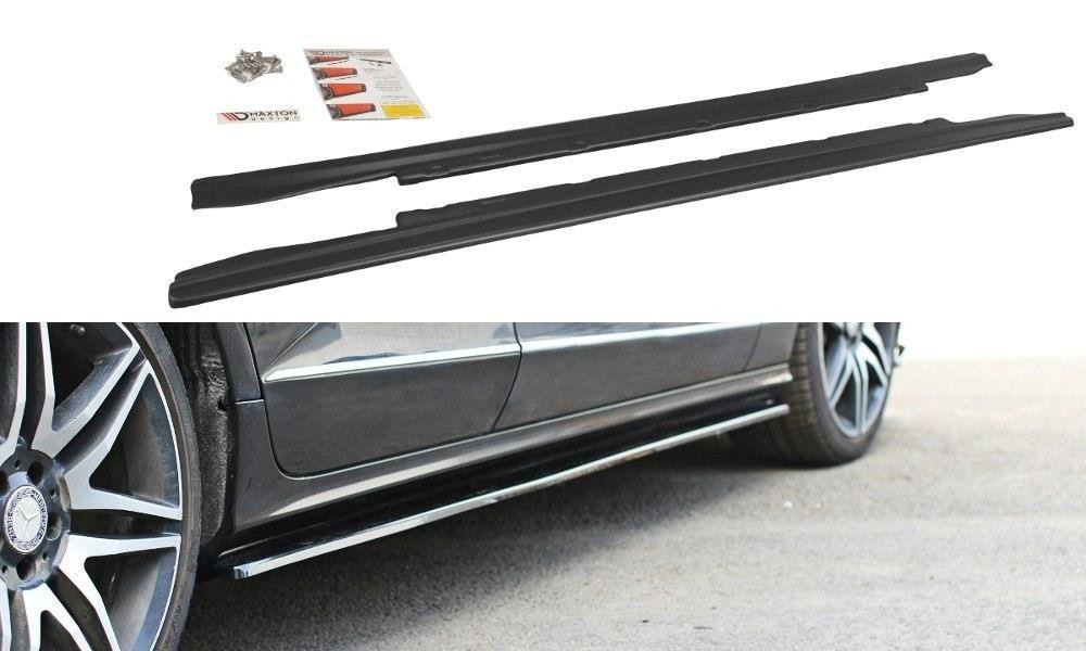 Seitenschweller Ansatz für V.1 für Mercedes-Benz CLS C218 schwarz Hochglanz