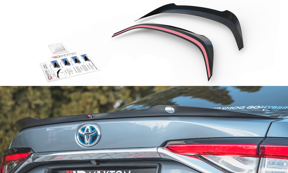 Spoiler CAP für Toyota Corolla XII Limousine schwarz Hochglanz