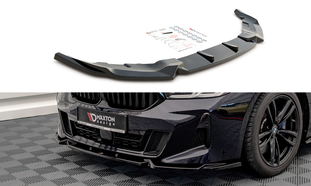 Front Ansatz für BMW 6er GT M-Paket G32 Facelift schwarz Hochglanz