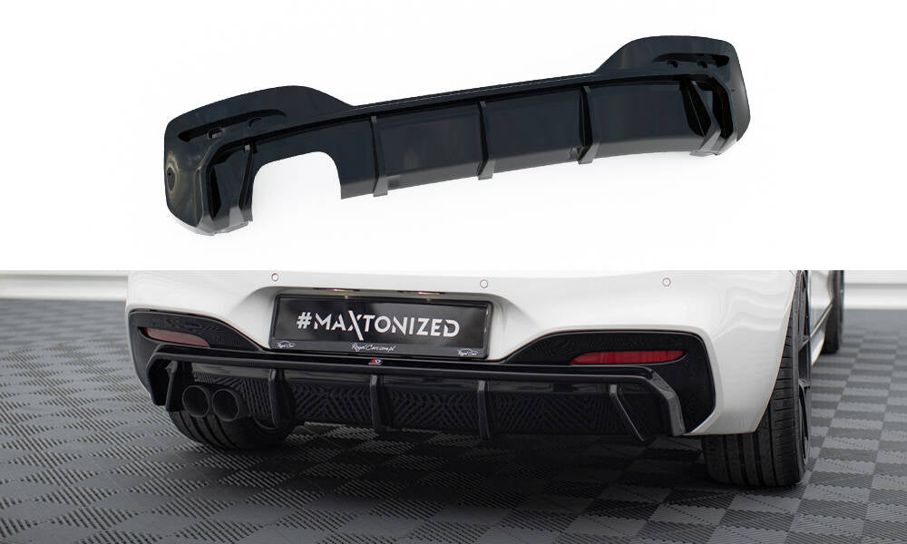 Diffusor Heck Ansatz V.3 für BMW 1er M-Paket F20 Facelift (Doppelauspuff li.)