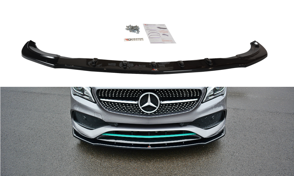 Front Ansatz V.1 für Mercedes CLA C117 AMG-LINE FACELIFT schwarz matt