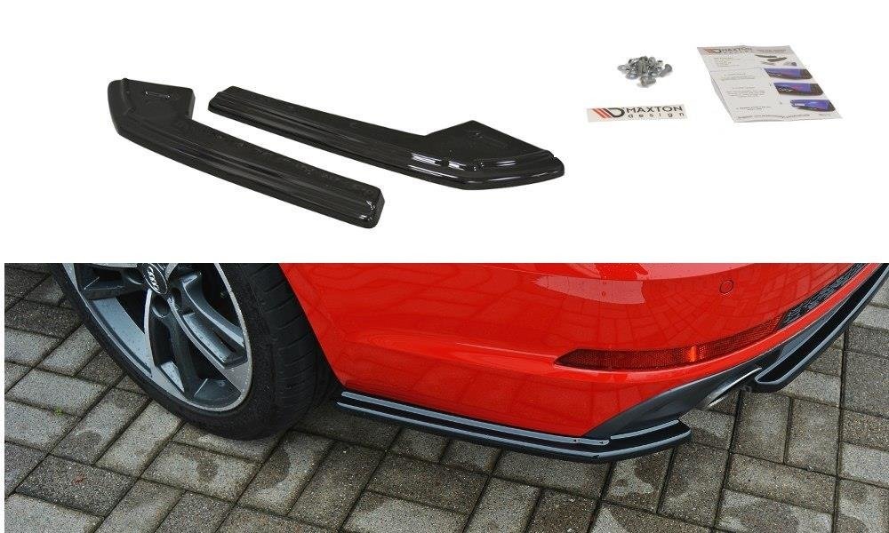 Heck Ansatz Flaps Diffusor für Audi A4 B9 S-Line schwarz Hochglanz