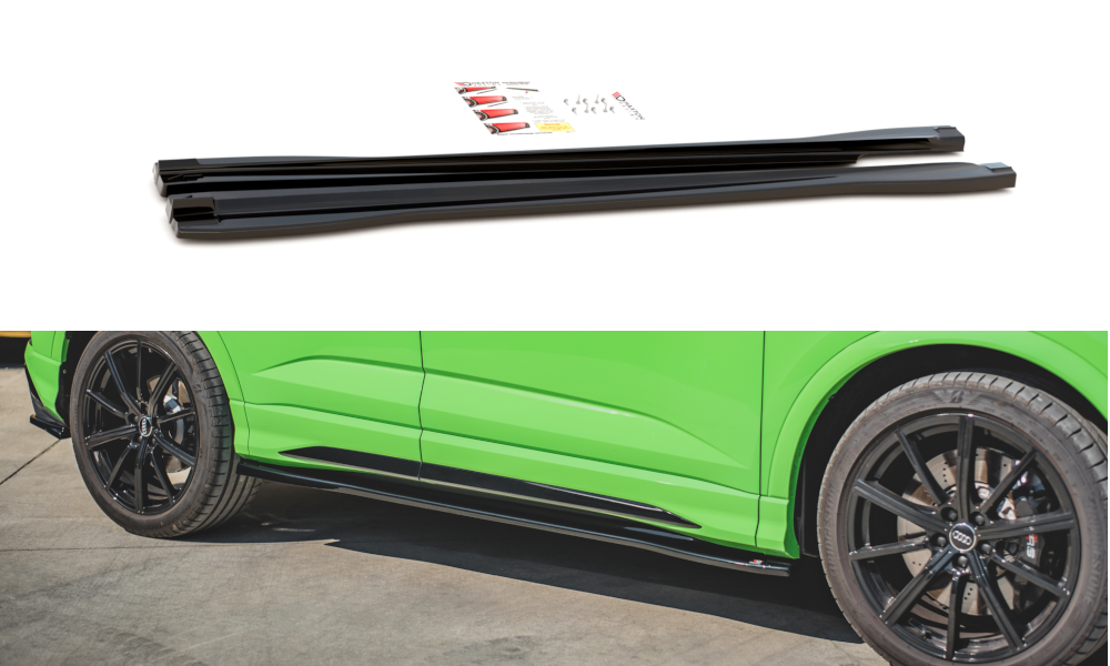 Seitenschweller Ansatz für Audi RSQ3 / Q3 S-Line F3 Carbon Look