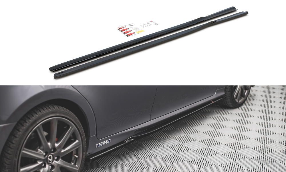 Seitenschweller Ansatz für Lexus GS F Sport Mk4(L10) schwarz Hochglanz