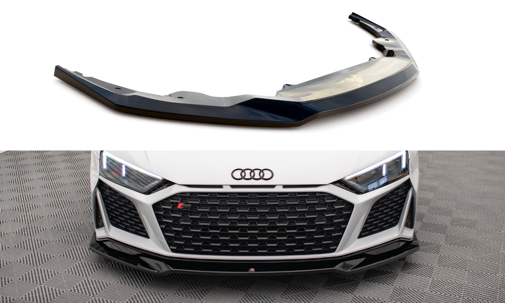 Front Ansatz V.3 für Audi R8 Mk2 Facelift schwarz Hochglanz